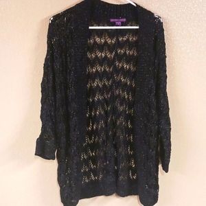 Beverly Drive black and metallic 3x Cardigan